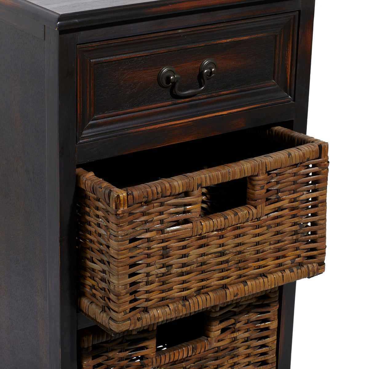 Grayson Lane Dark Brown Matte Fir 1-Drawer Accent Chest
