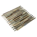 Apollo Tile Gray Brown 11-in x 11-in Polished Glass Stone Marble Mixed Pattern Wall Tile (4.83-sq. ft/ Carton)