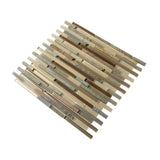 Apollo Tile (Sample) Gray and Beige 4-in x 6-in Matte Glass/Metal/Stone Marble Linear Mosaic Floor and Wall Tile