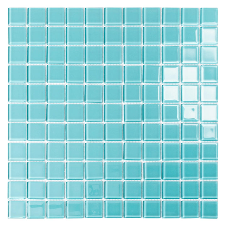 Apollo Tile (Sample) Floor and Wall Tile Turkish Blue 4-in x 4-in Glossy Glass Uniform Squares Mosaic Floor and Wall Tile