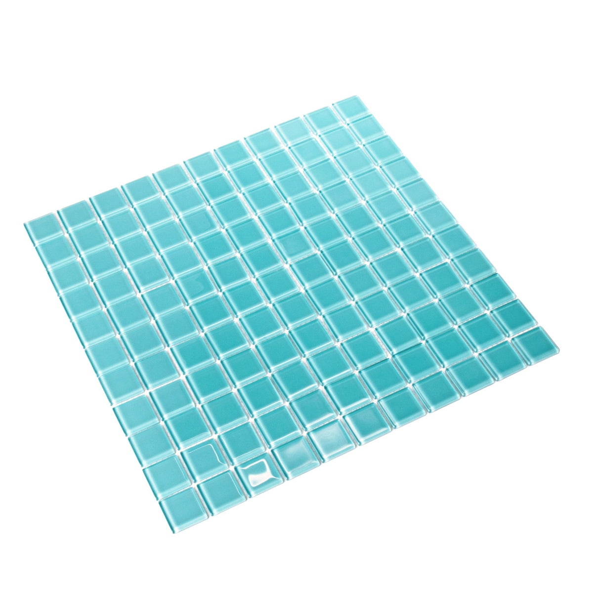 Apollo Tile (Sample) Floor and Wall Tile Turkish Blue 4-in x 4-in Glossy Glass Uniform Squares Mosaic Floor and Wall Tile
