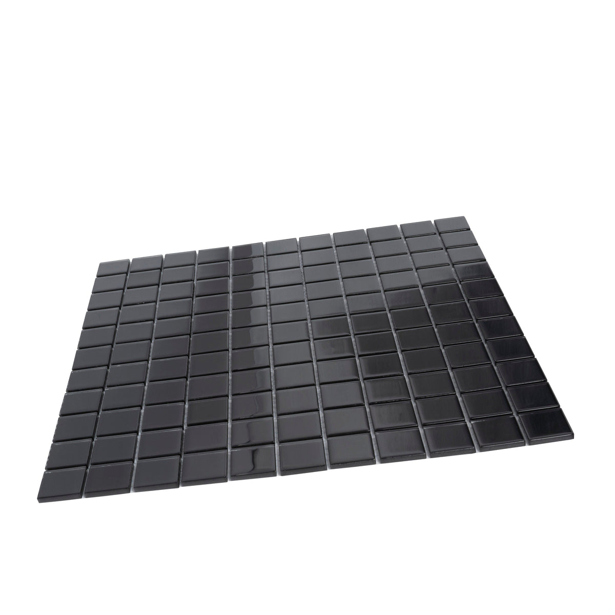 Apollo Tile (Sample) Floor and Wall Tile Black 4-in x 4-in Glossy Glass Uniform Squares Floor and Wall Tile