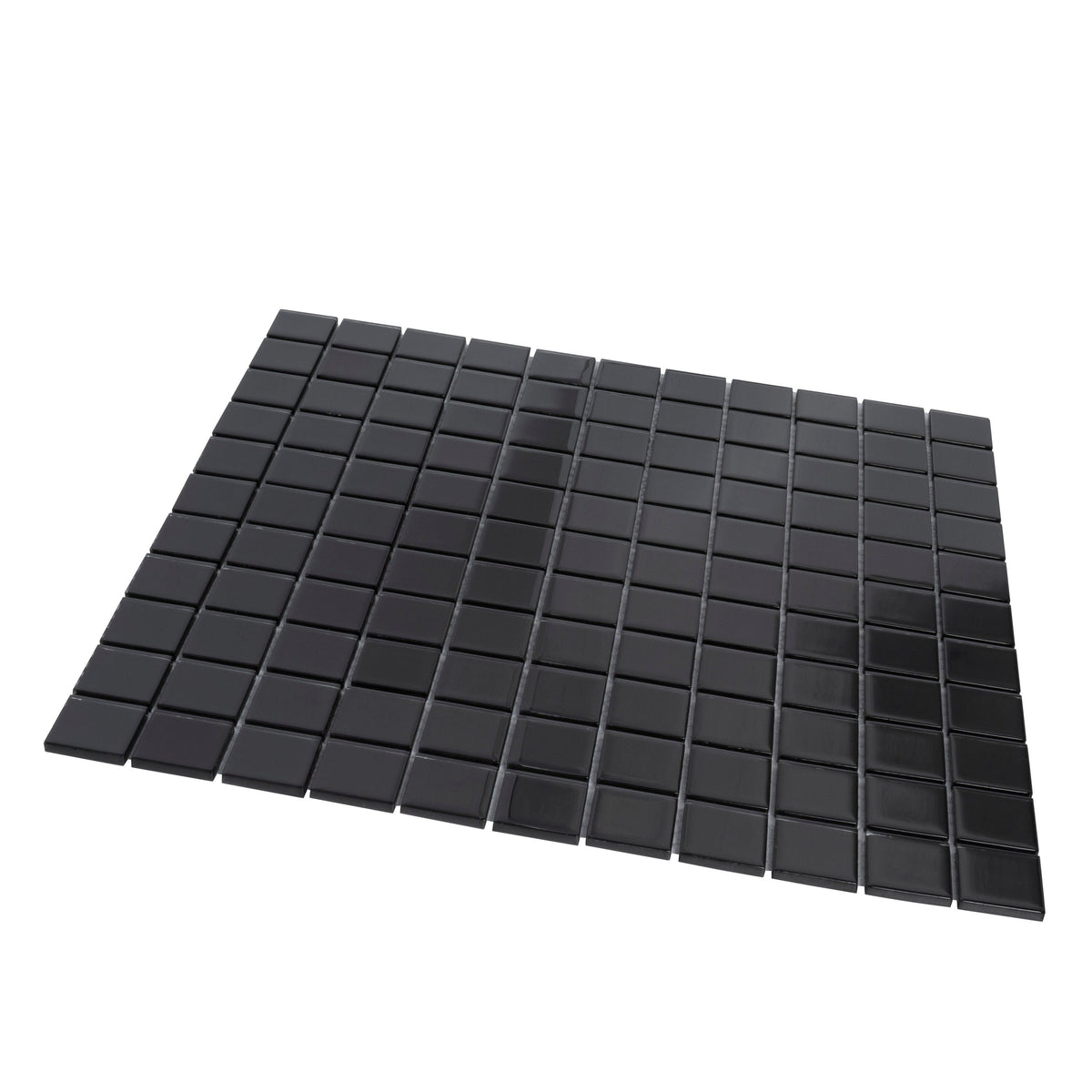 Apollo Tile (Sample) Floor and Wall Tile Black 4-in x 4-in Glossy Glass Uniform Squares Floor and Wall Tile