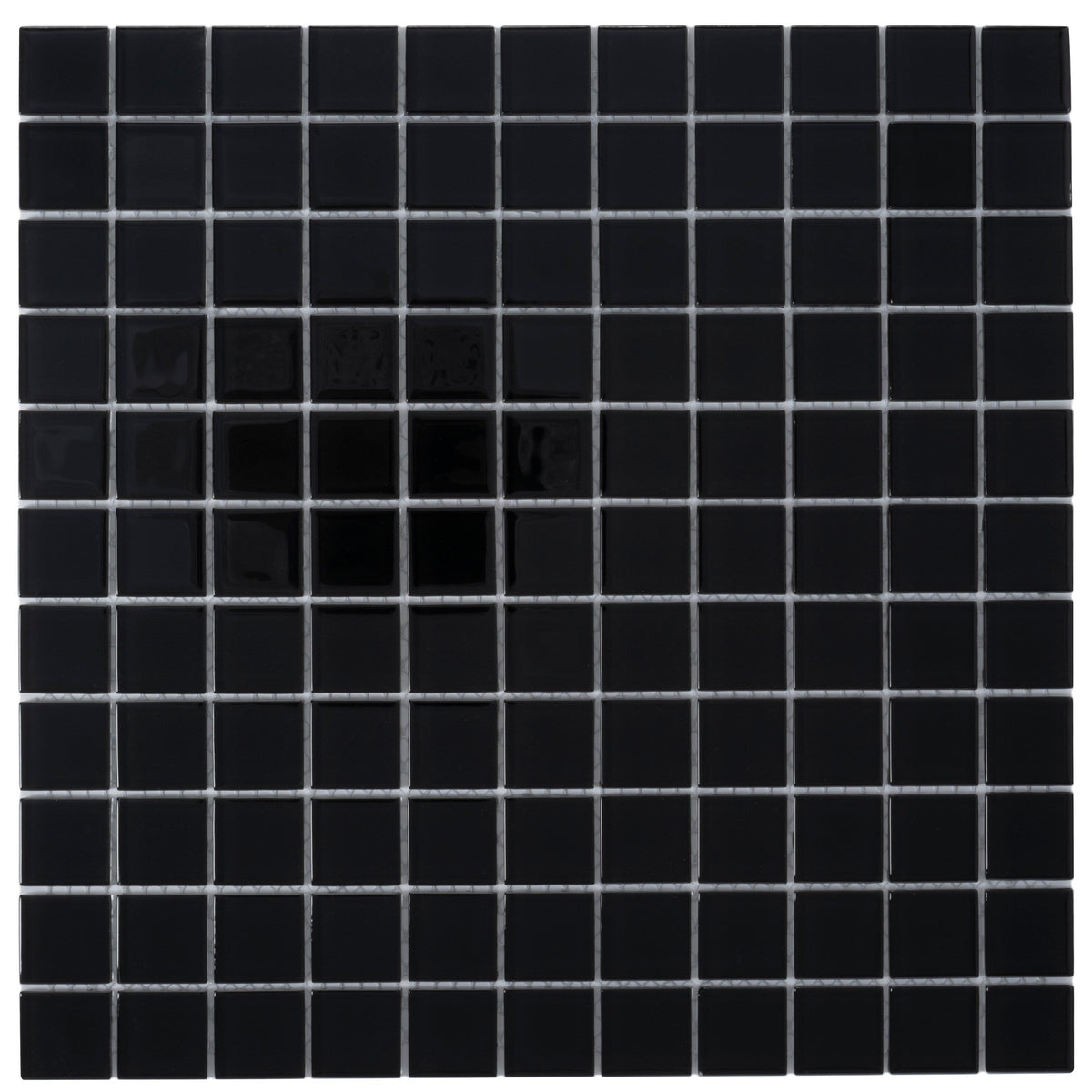 Apollo Tile (Sample) Floor and Wall Tile Black 4-in x 4-in Glossy Glass Uniform Squares Floor and Wall Tile