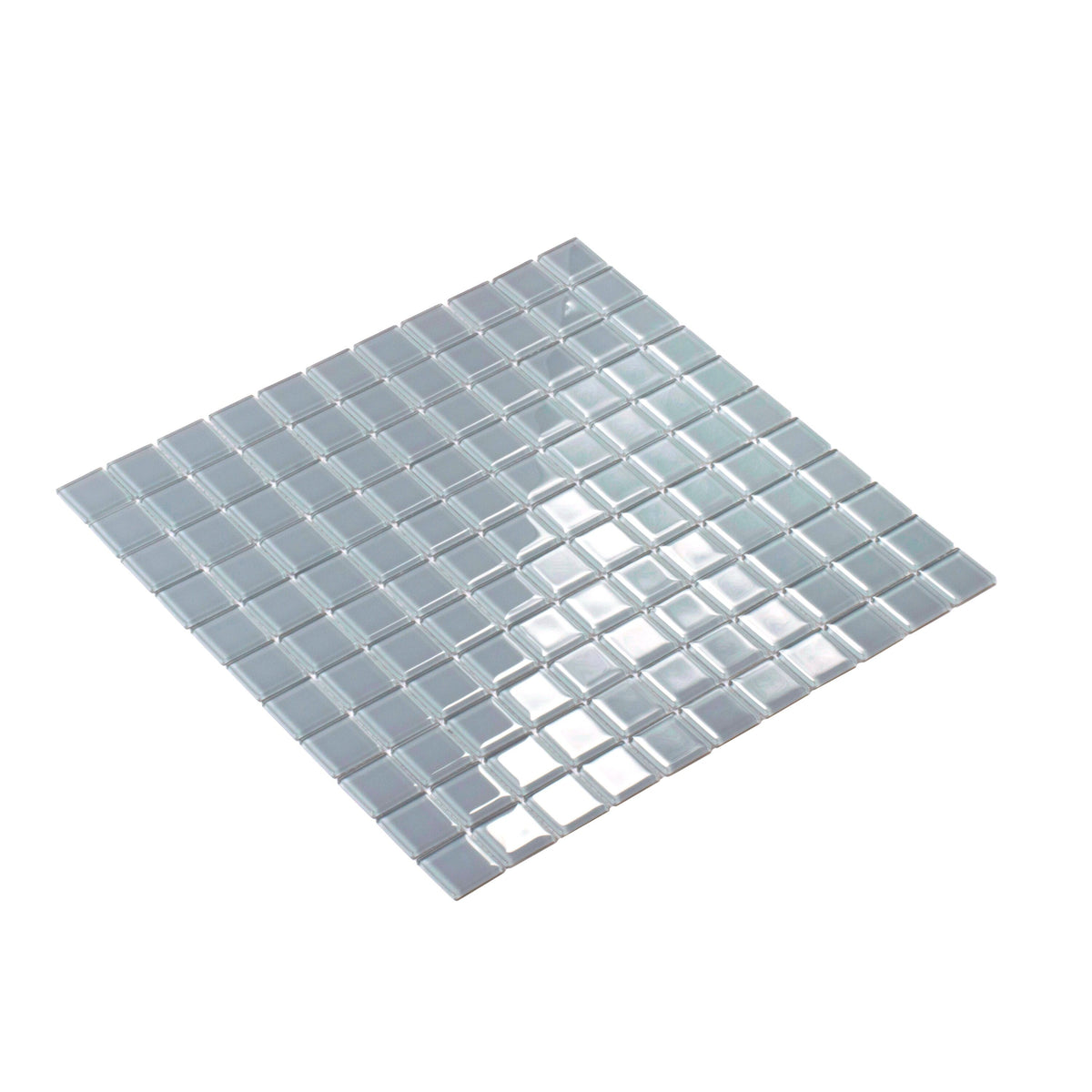 Apollo Tile (Sample) Floor and Wall Tile Mink Gray 4-in x 6-in Glossy Glass Uniform Squares Mosaic Floor and Wall Tile