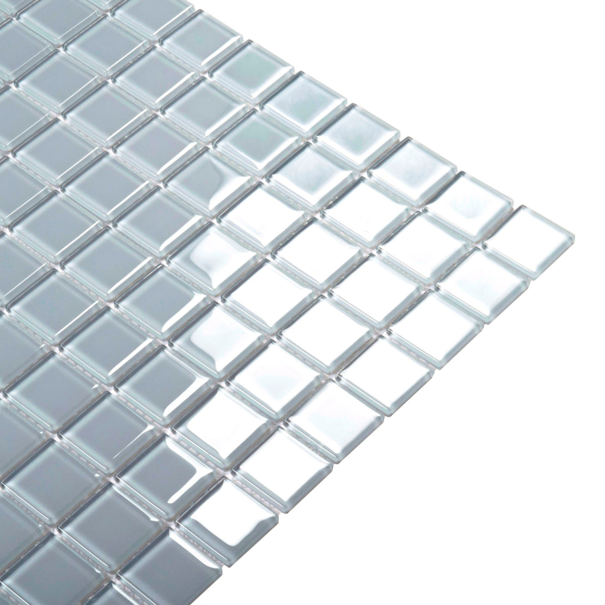 Apollo Tile (Sample) Floor and Wall Tile Mink Gray 4-in x 6-in Glossy Glass Uniform Squares Mosaic Floor and Wall Tile