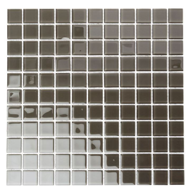 Apollo Tile Colorway Dark Gray 12-in x 12-in Glossy Glass Uniform Squares Floor and Wall Tile (9.67-sq. ft/ Carton)