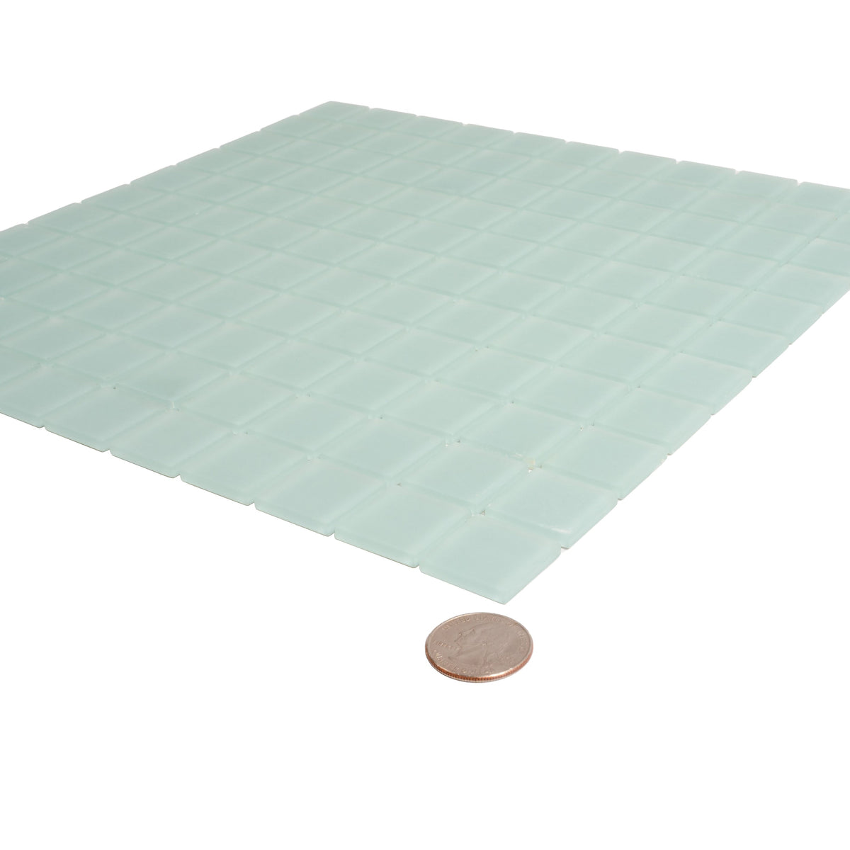 Apollo Tile (Sample) Floor and Wall Tile Cadet Blue 4-in x 4-in Matte Glass Uniform Squares Floor and Wall Tile