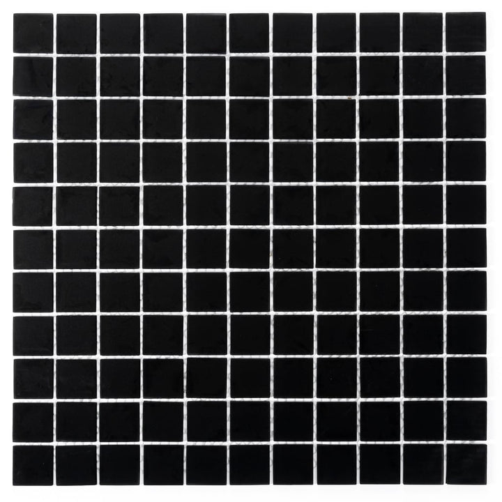 Apollo Tile (Sample) Floor and Wall Tile Black 4-in x 4-in Matte Glass Uniform Squares Floor and Wall Tile