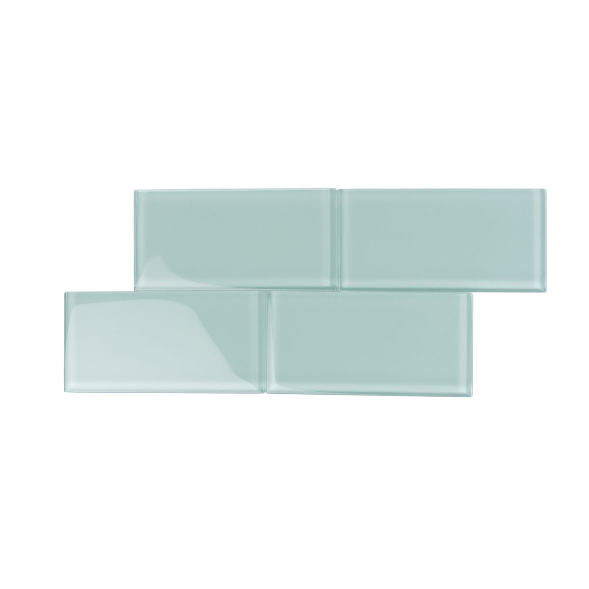 Apollo Tile (Sample) Wall Tile Cadet Blue 3-in x 6-in Glossy Glass Brick Subway Wall Tile
