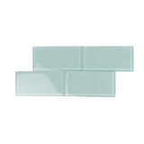 Apollo Tile (Sample) Wall Tile Cadet Blue 3-in x 6-in Glossy Glass Brick Subway Wall Tile