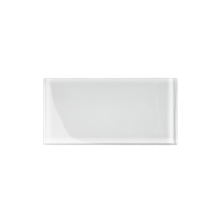 Apollo Tile (Sample) White 3-in x 6-in Glossy Glass Brick Subway Floor and Wall Tile