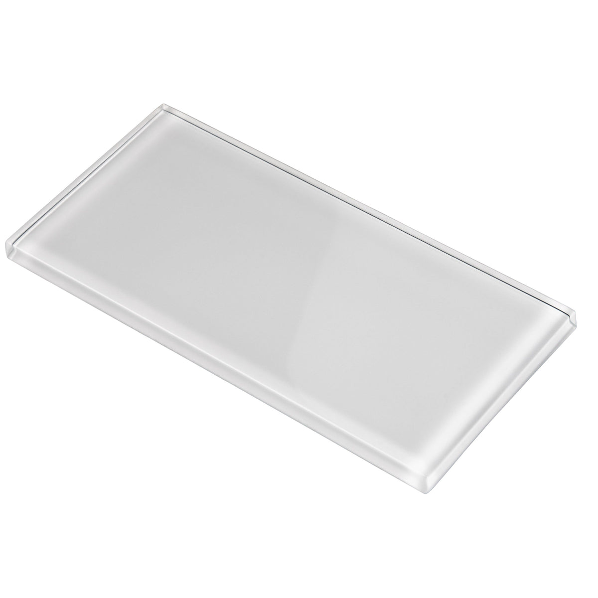 Apollo Tile (Sample) White 3-in x 6-in Glossy Glass Brick Subway Floor and Wall Tile
