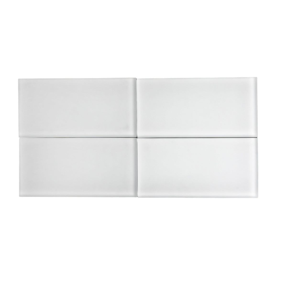 Apollo Tile (Sample) White 3-in x 6-in Matte Glass Brick Subway Floor and Wall Tile