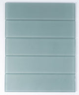 Apollo Tile (Sample) Wall Tile Stone Gray 4-in x 6-in Matte Glass Subway Wall Tile