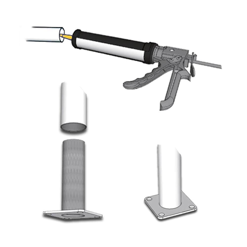 Pylex Spybase 2-in Zinc Plated Steel Post Insert For Metal Fence 6-Pack