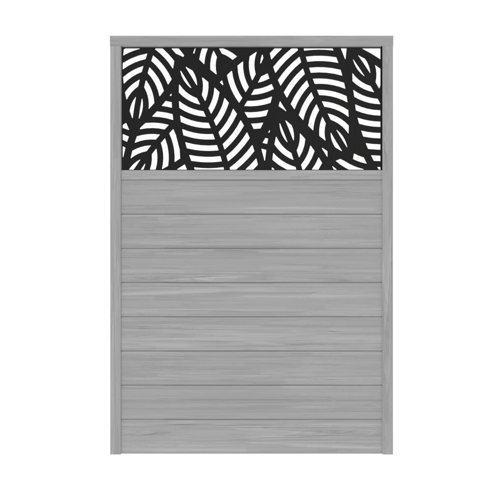 Freedom Sanibel 6-ft H x 4-ft W Driftwood Vinyl Flat-top Fence Panel (Unassembled)