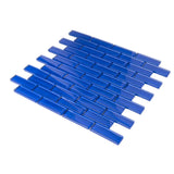 Apollo Tile (Sample) Colorway Royal Blue 4-in x 4-in Glossy Glass Brick Subway Floor and Wall Tile