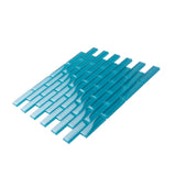 Apollo Tile (Sample) Colorway Carolina Blue 4-in x 4-in Glossy Glass Brick Subway Floor and Wall Tile