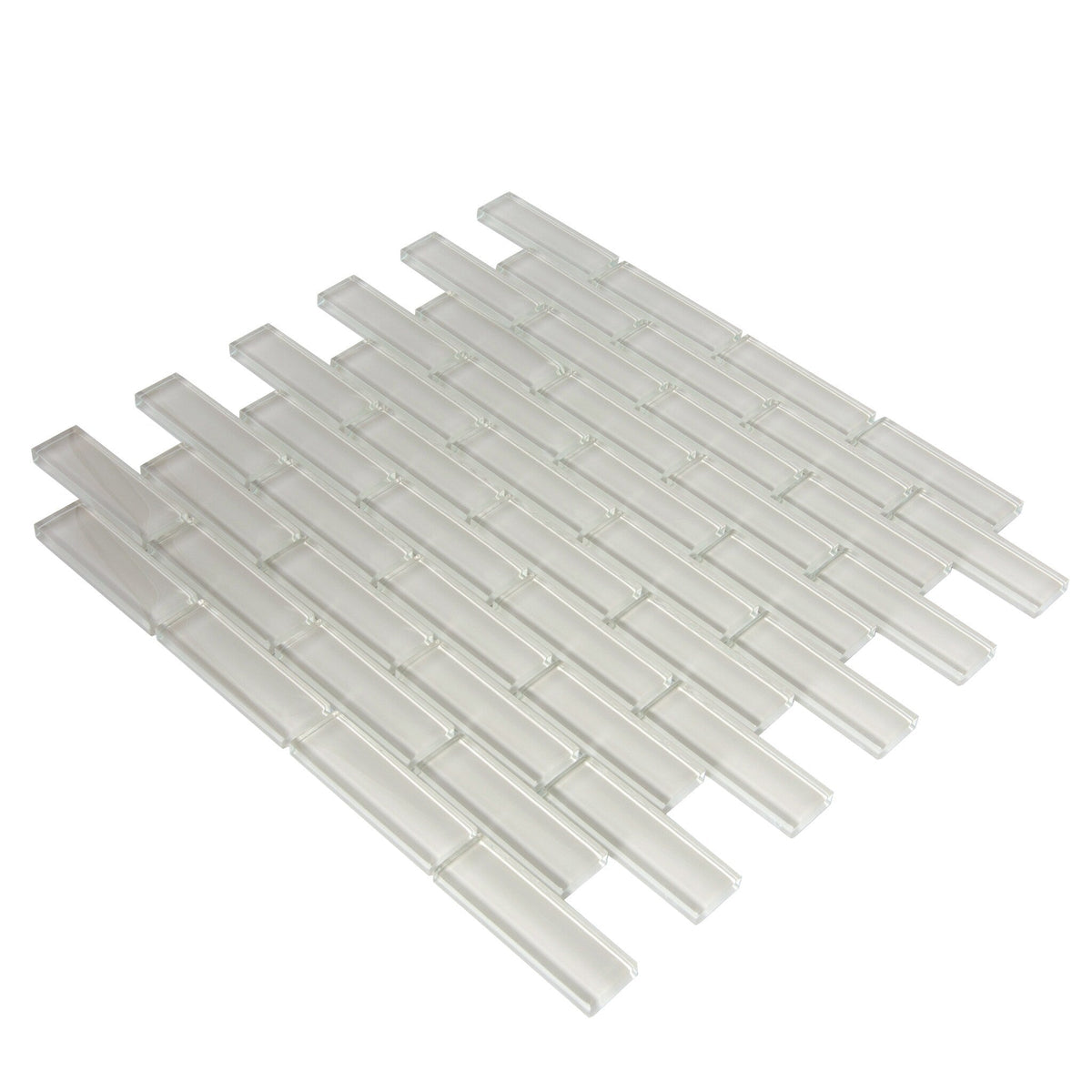 Apollo Tile (Sample) Colorway Beige 4-in x 4-in Glossy Glass Brick Subway Floor and Wall Tile