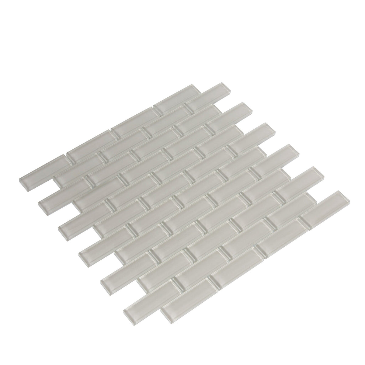 Apollo Tile (Sample) Colorway Beige 4-in x 4-in Glossy Glass Brick Subway Floor and Wall Tile