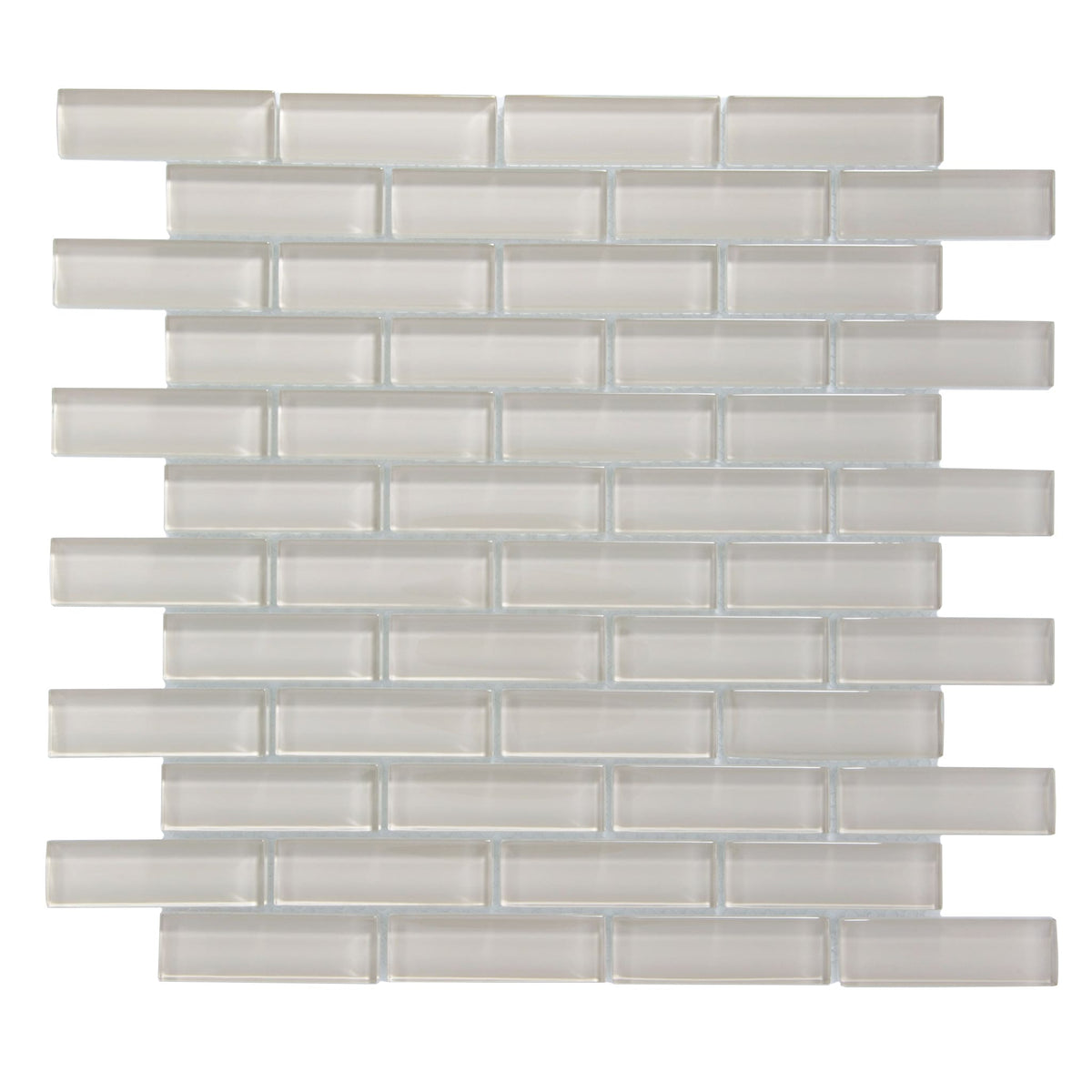 Apollo Tile (Sample) Colorway Beige 4-in x 4-in Glossy Glass Brick Subway Floor and Wall Tile