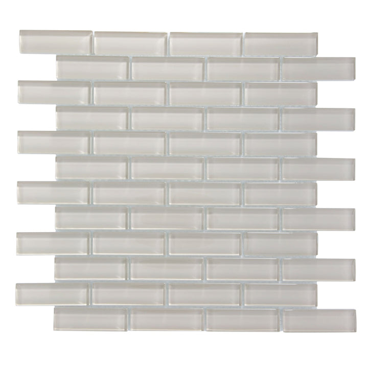 Apollo Tile (Sample) Colorway Beige 4-in x 4-in Glossy Glass Brick Subway Floor and Wall Tile