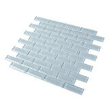 Apollo Tile (Sample) Colorway Light Gray 4-in x 4-in Glossy Glass Brick Subway Floor and Wall Tile