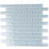 Apollo Tile (Sample) Colorway Light Gray 4-in x 4-in Glossy Glass Brick Subway Floor and Wall Tile