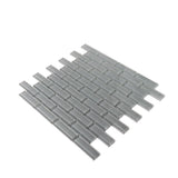 Apollo Tile (Sample) Colorway Gray 4-in x 4-in Glossy Glass Brick Subway Floor and Wall Tile