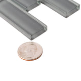 Apollo Tile (Sample) Colorway Gray 4-in x 4-in Glossy Glass Brick Subway Floor and Wall Tile