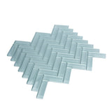 Apollo Tile (Sample) Colorway Slate Gray 4-in x 4-in Glossy Glass Herringbone Floor and Wall Tile