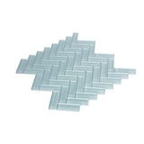 Apollo Tile (Sample) Colorway Slate Gray 4-in x 4-in Glossy Glass Herringbone Floor and Wall Tile