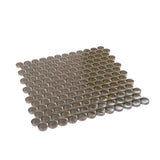 Apollo Tile (Sample) Colorway Anchor Gray 4-in x 4-in Glossy Glass Penny Round Mosaic Floor and Wall Tile