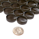 Apollo Tile (Sample) Colorway Anchor Gray 4-in x 4-in Glossy Glass Penny Round Mosaic Floor and Wall Tile