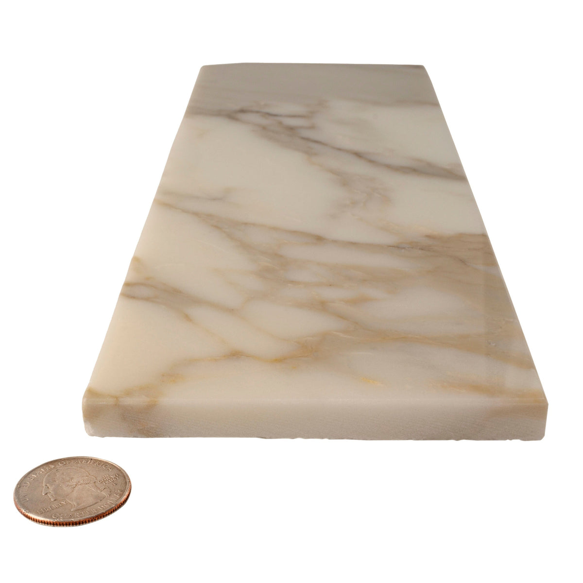 Apollo Tile (Sample) Floor and Wall Tile White 4-in x 4-in Polished Marble Subway Floor and Wall Tile