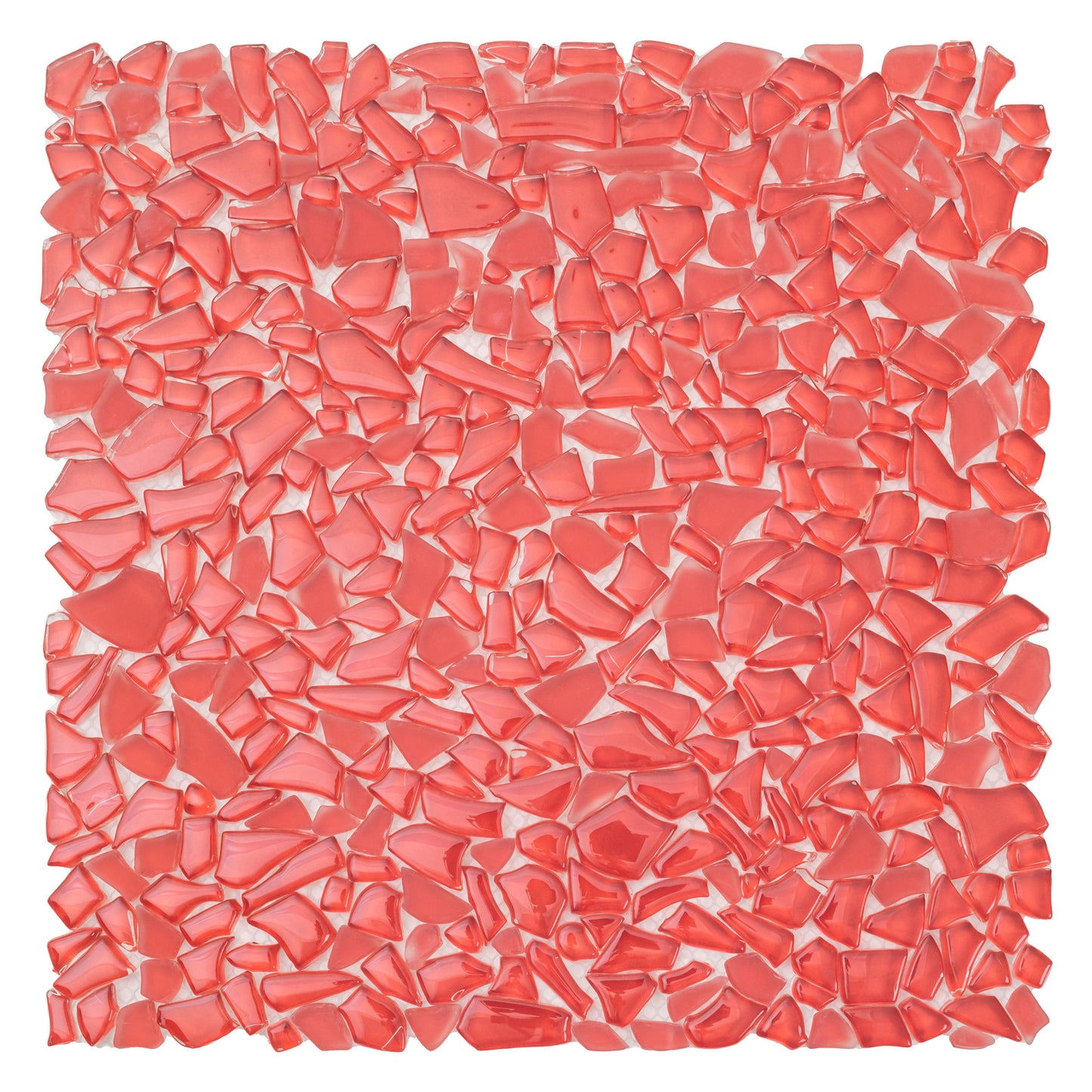 Apollo Tile Bijou Ruby Red 12-in x 12-in Honed Glass Patterned Mosaic Floor and Wall Tile product image