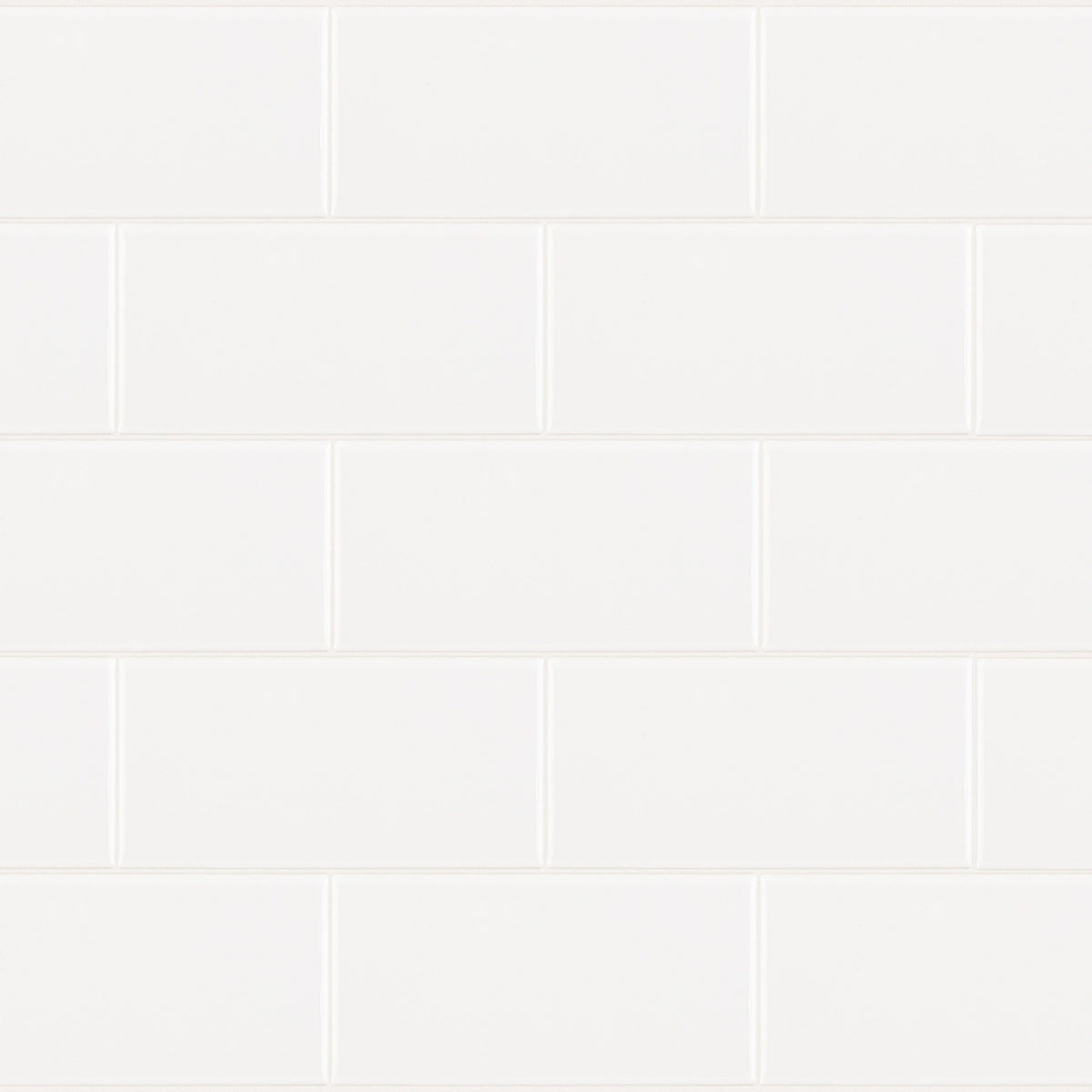 American Olean Profiles 100-Pack Ice White Gloss 3-in x 6-in Glossy Ceramic Subway Wall Tile