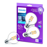 Philips 60-Watt Equivalent G25 Dimmable LED Light Bulb Clear Daylight (8-Pack)