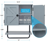 Excello Global Products 17-in x 21-in x 8-in Barndoor Magnetic Bathroom Wall Cabinet