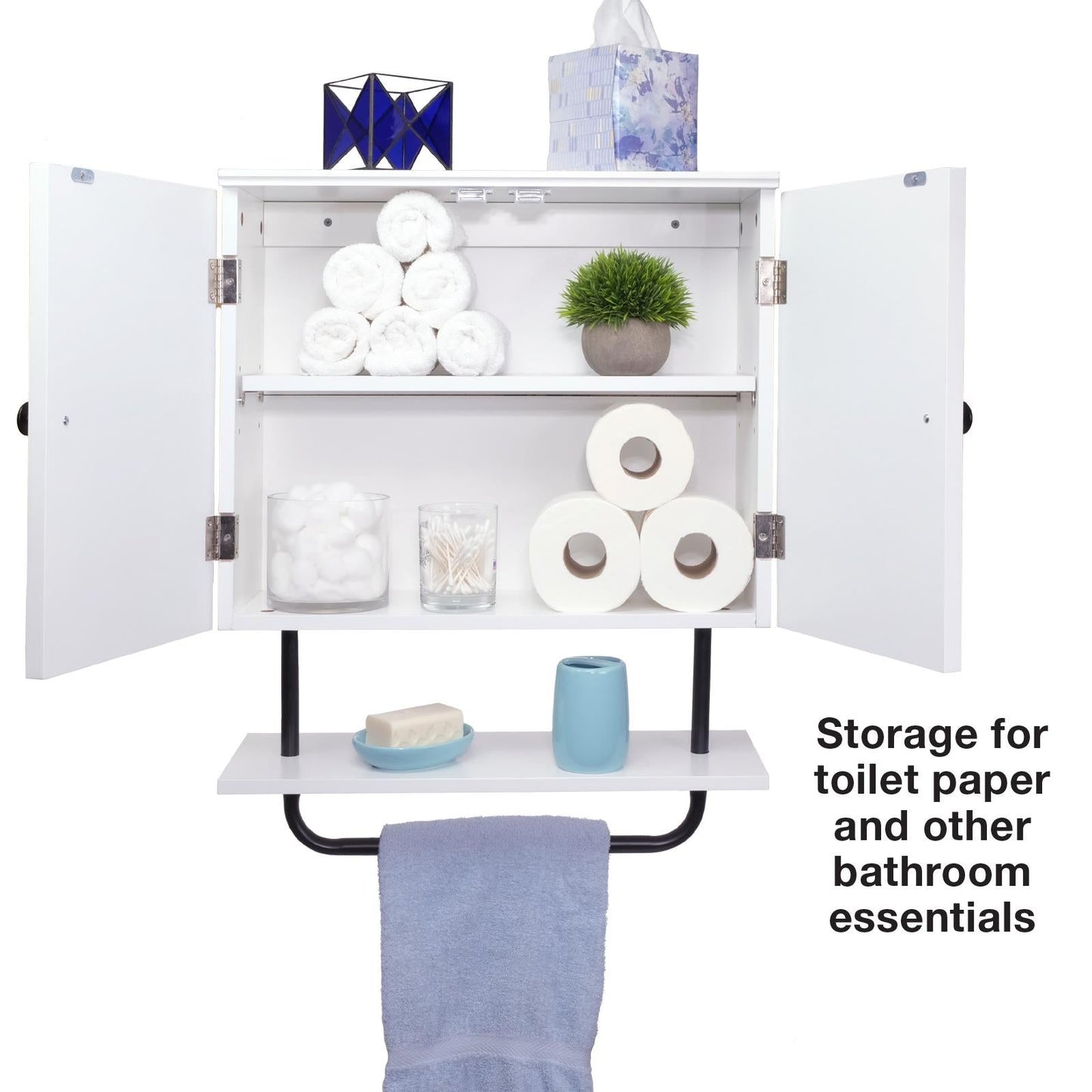 Excello Global Products 22 x 27 x 8 Barndoor Soft Close Bathroom Wall Cabinet