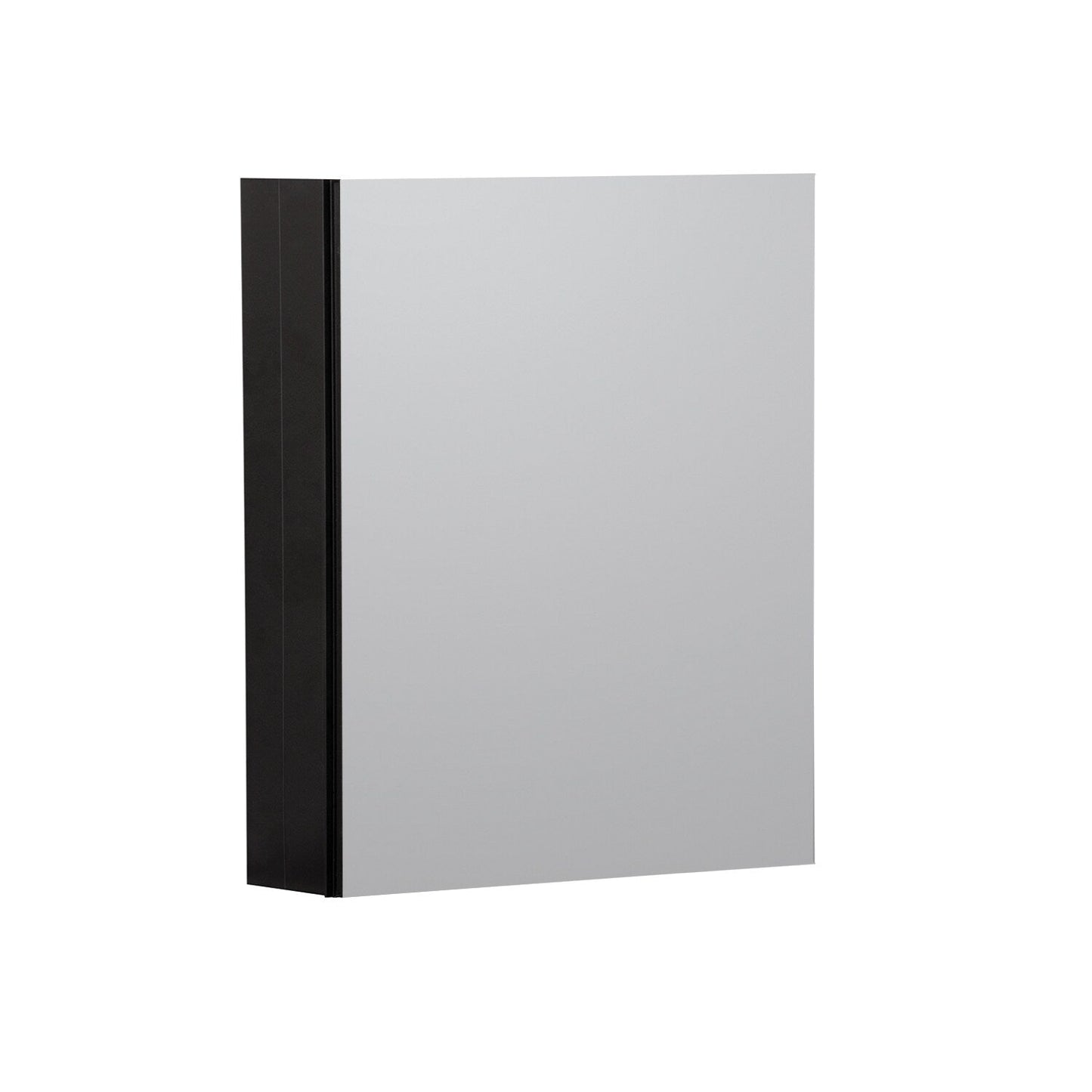 Forclover KF 16-in x 20-in Surface/Recessed Mount Black Mirrored Soft Close Medicine Cabinet
