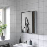 Forclover KF 16-in x 20-in Surface/Recessed Mount Satin Mirrored Soft Close Medicine Cabinet