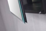 Forclover KF 15-in x 36-in Surface/Recessed Mount Black Mirrored Soft Close Medicine Cabinet