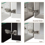 Forclover KF 16-in x 20-in Surface/Recessed Mount Satin Mirrored Soft Close Medicine Cabinet