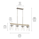 Kichler Maritime 4-Light Brushed Nickel Coastal Chandelier