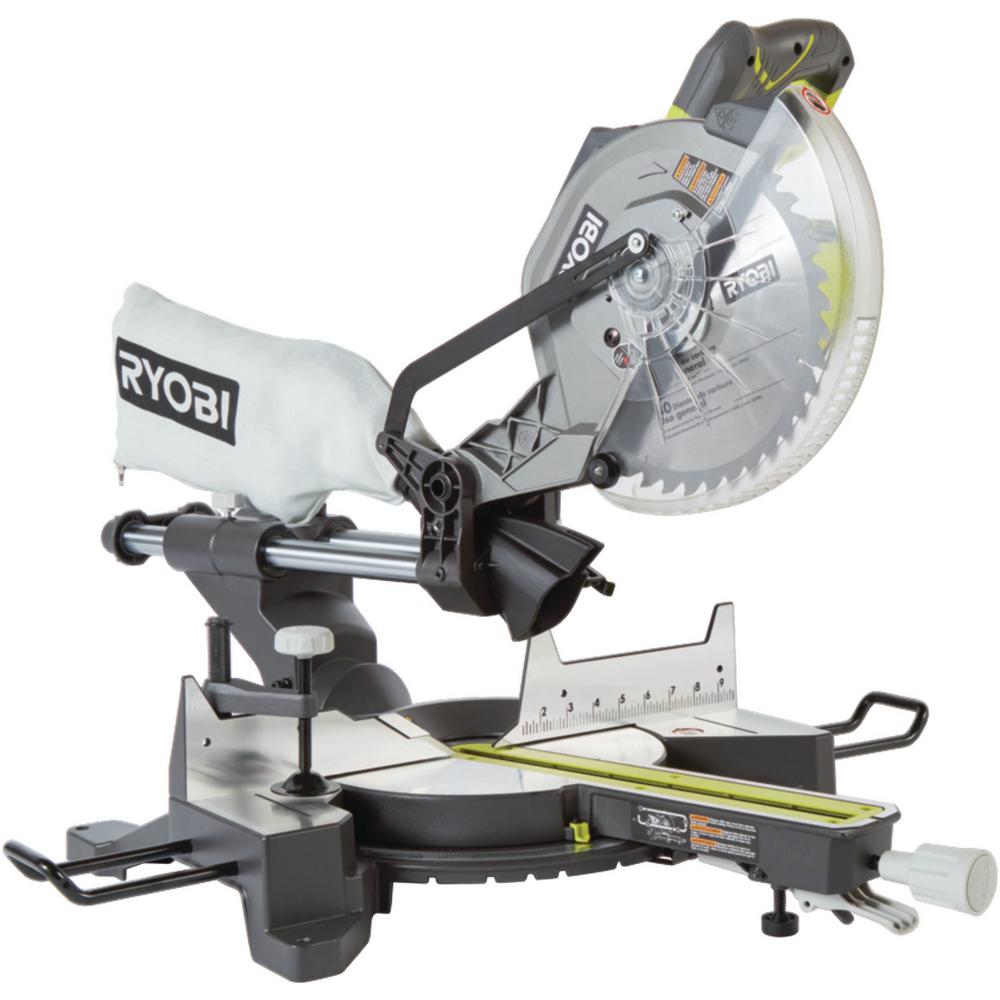 15 Amp 10 in. Sliding Compound Miter Saw and 18-Volt Cordless Airstrike ONE+ Brad Nailer - Super Arbor