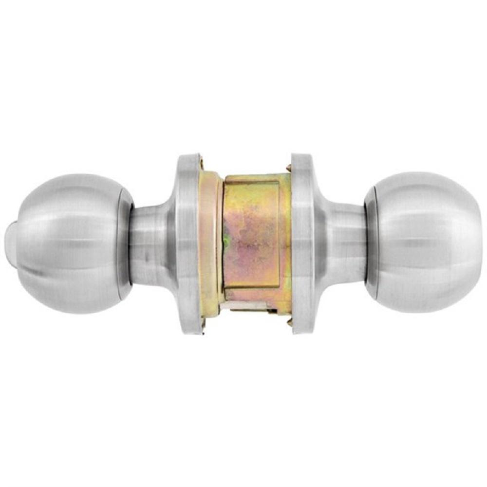 Commercial 2-1/8 in. Grade 2 Satin Chrome Keyed Entry Door Knob - Super Arbor