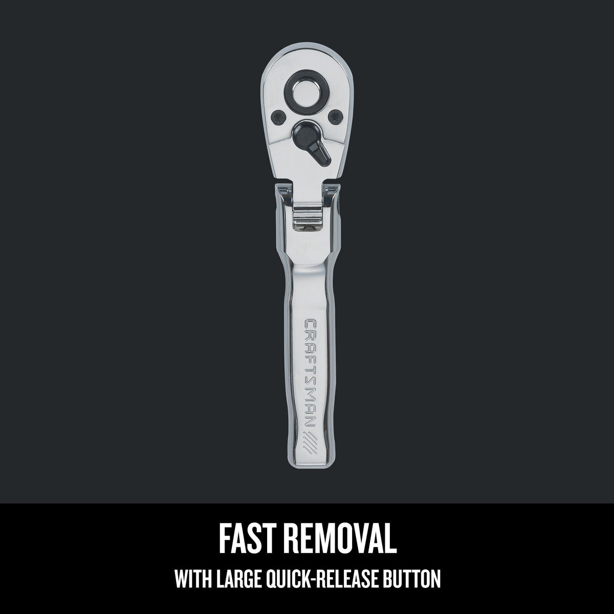 CRAFTSMAN 72-Tooth 3/8-in Drive Quick-Release Flexible Head Ratchet