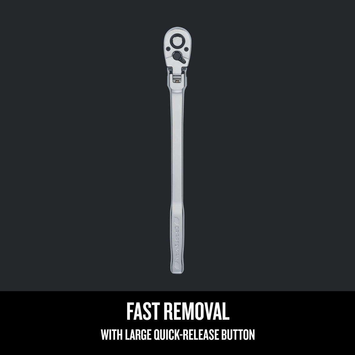 CRAFTSMAN 72-Teeth 1/2-in Drive Quick-Release Flexible Head Ratchet